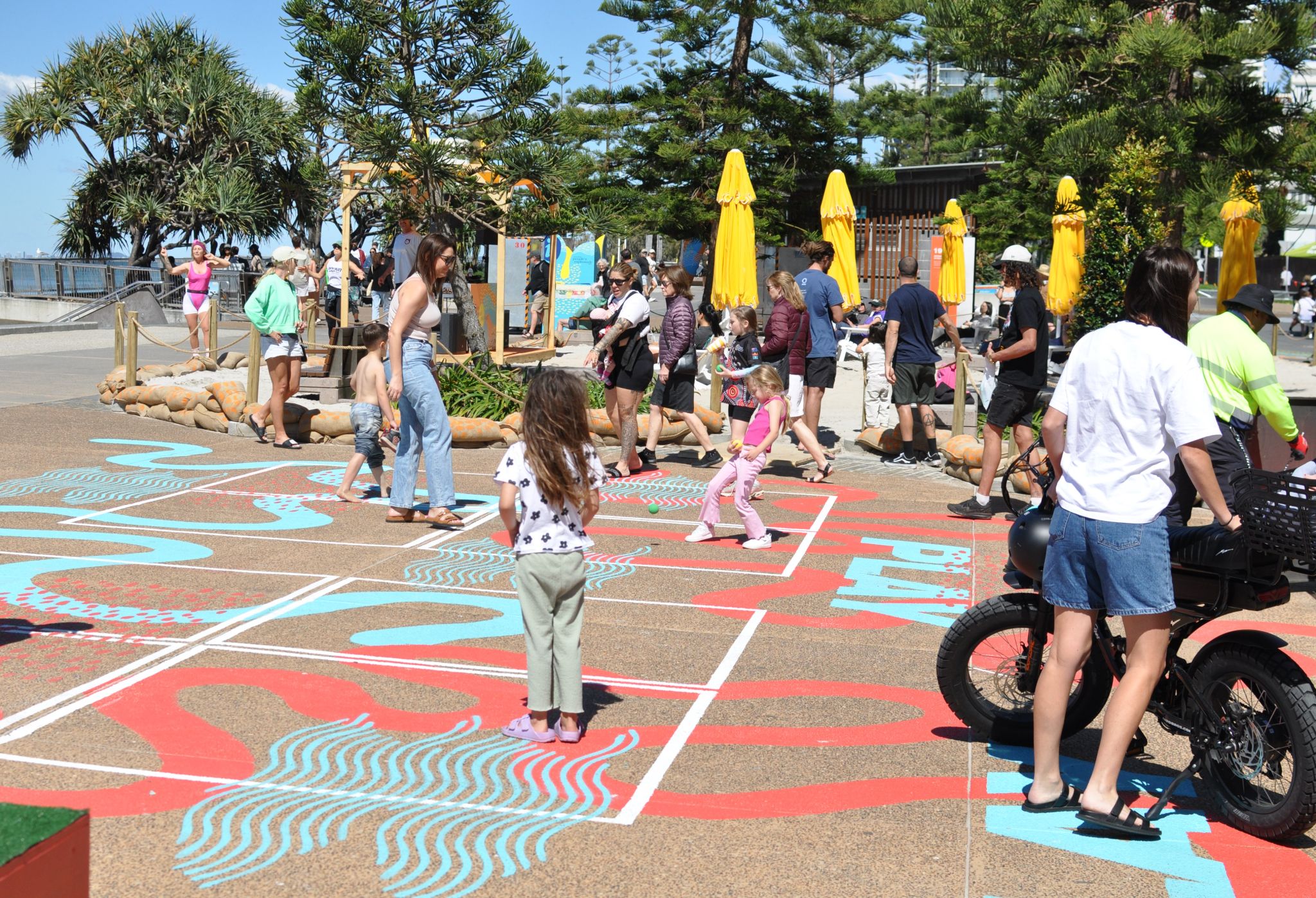 Action Hub handball courts in action